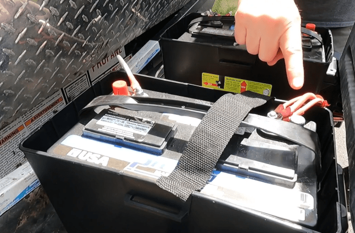Inspect RV battery terminals